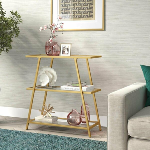 Henn & Hart 36 in. Yair Brass Bookcase BK1049